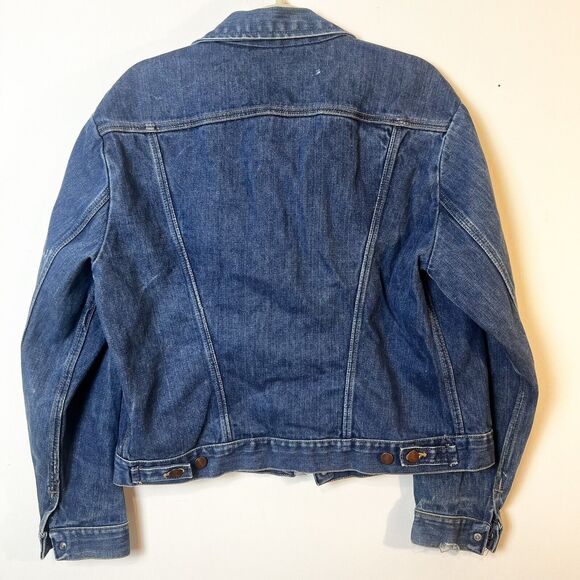Vintage Wrangler No-Fault Denim Jacket 70s 80s Sanfor-Set USA Men’s L - Picture 6 of 15